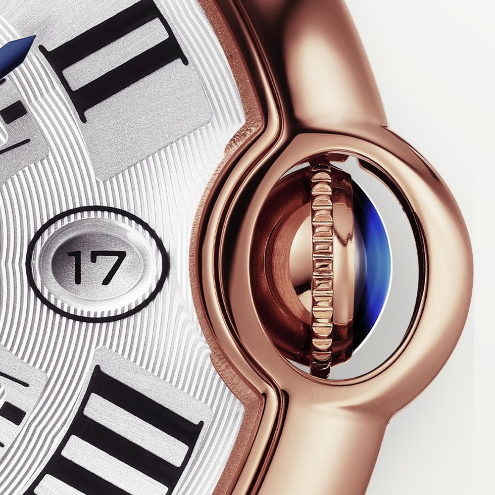 Đồng Hồ Cartier Ballon Bleu De Cartier Watch 40mm Nam Vàng Hồng Xám